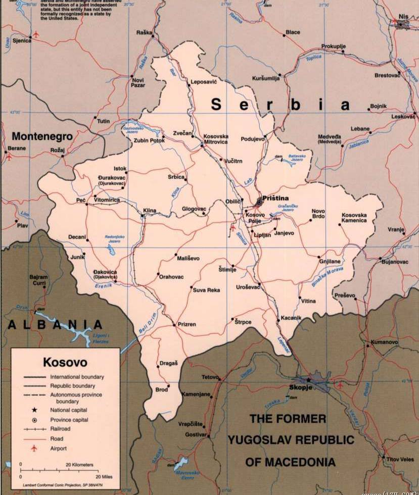 科索沃地图