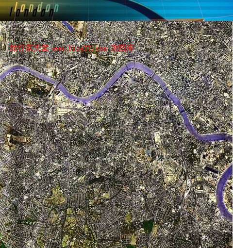 伦敦城卫星地图