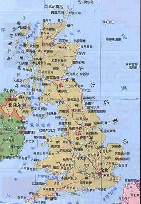 留学英国地图