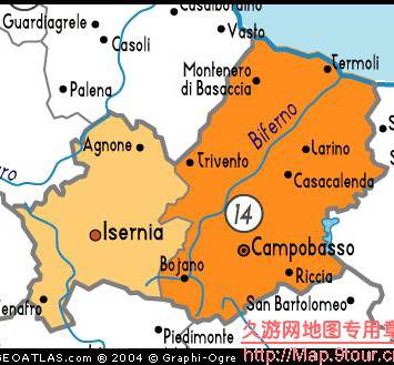 意大利莫利塞地图