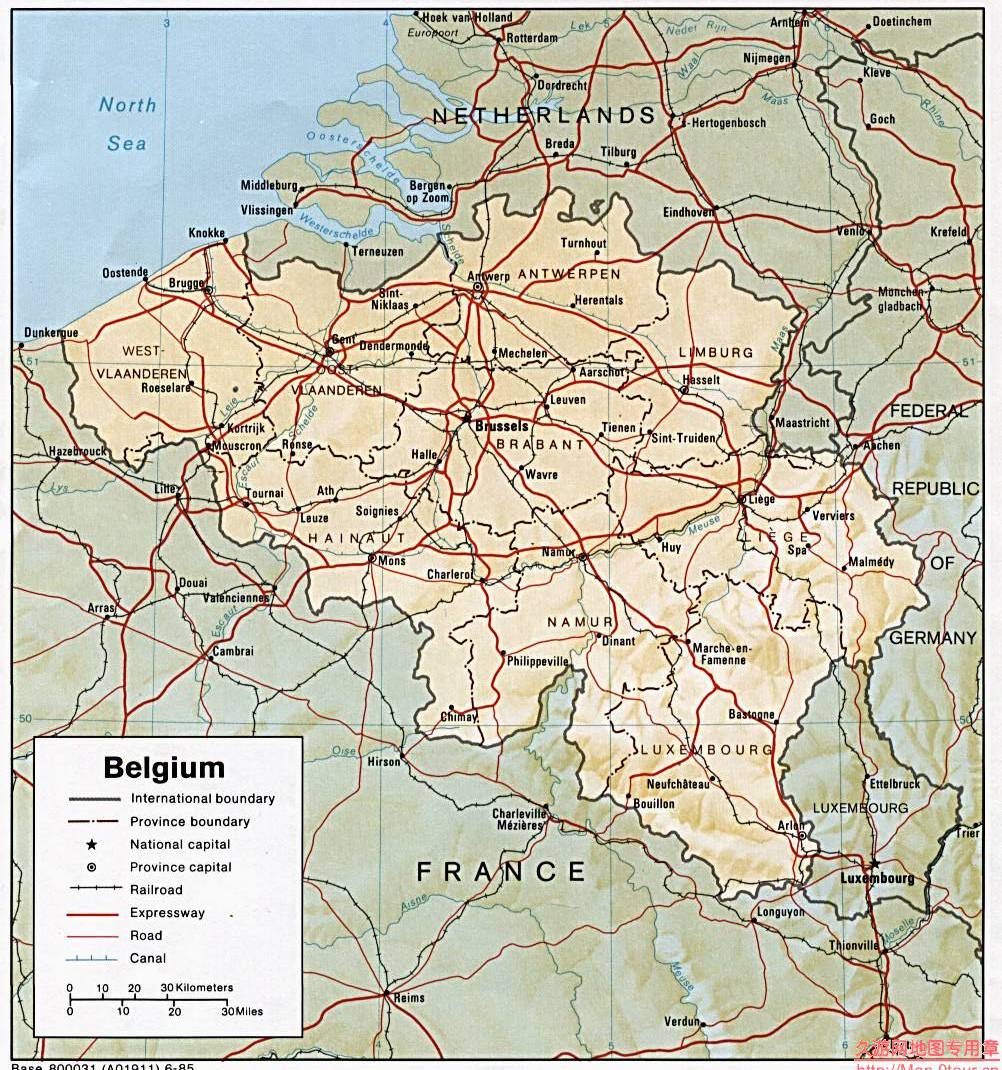 比利时政区图