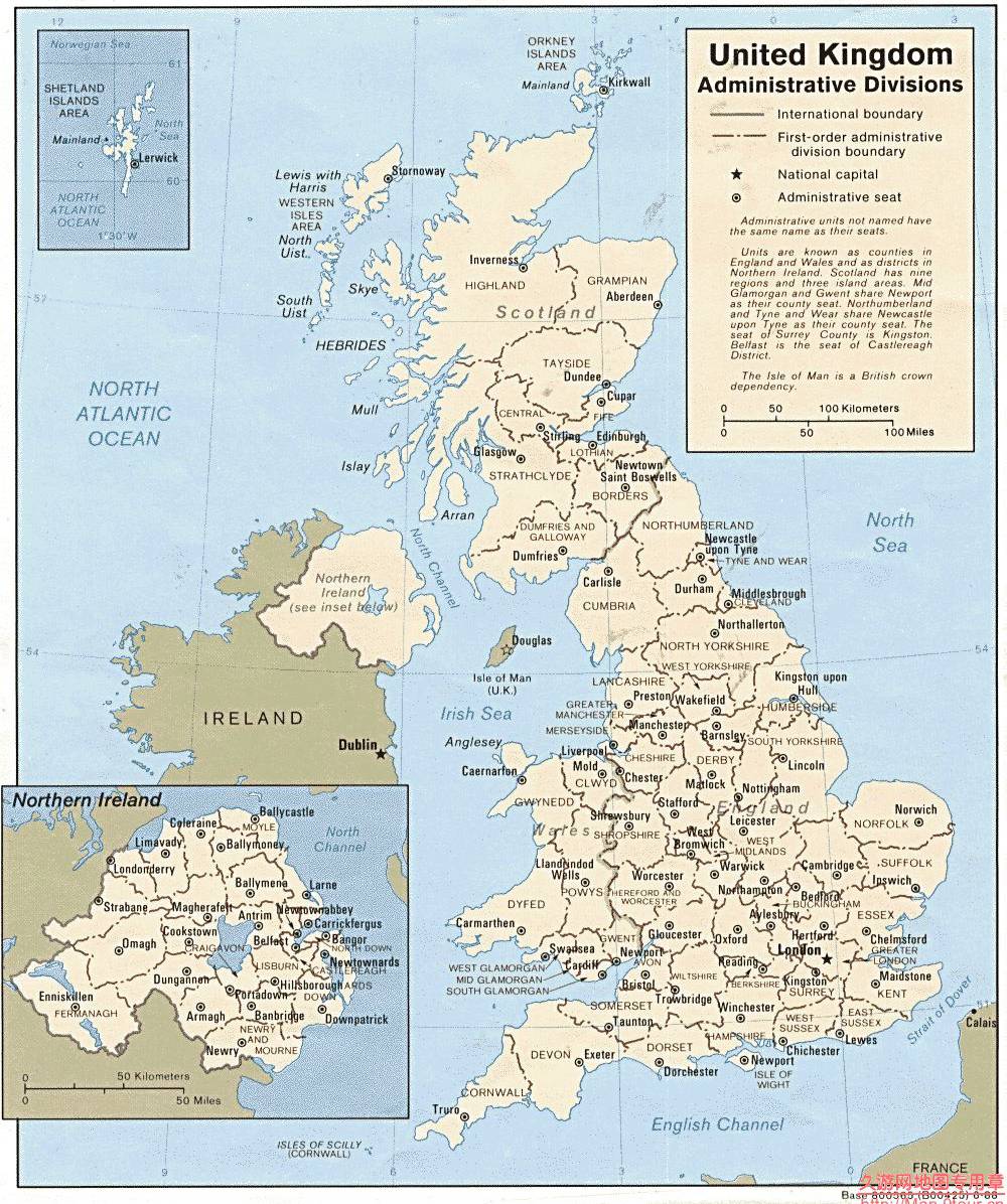 英国政区地图