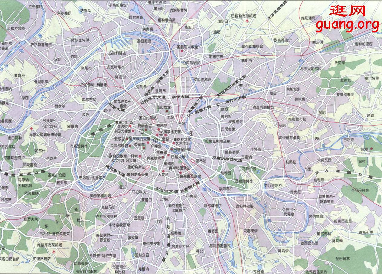 法国巴黎交通地图