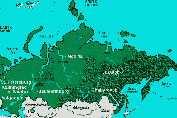 俄罗斯周围海域图