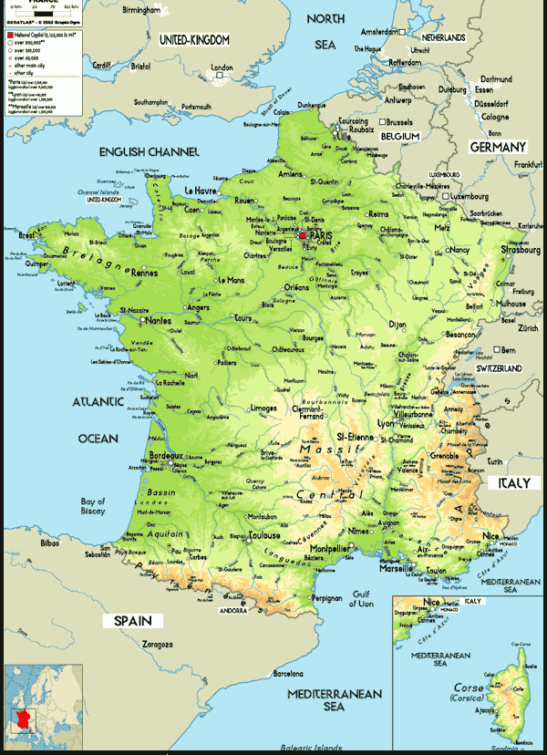 法国地图,法国地图高清中文版