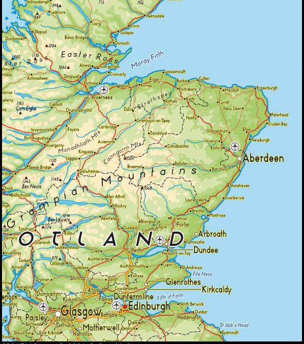 西北苏格兰地图,英国地图高清中文版