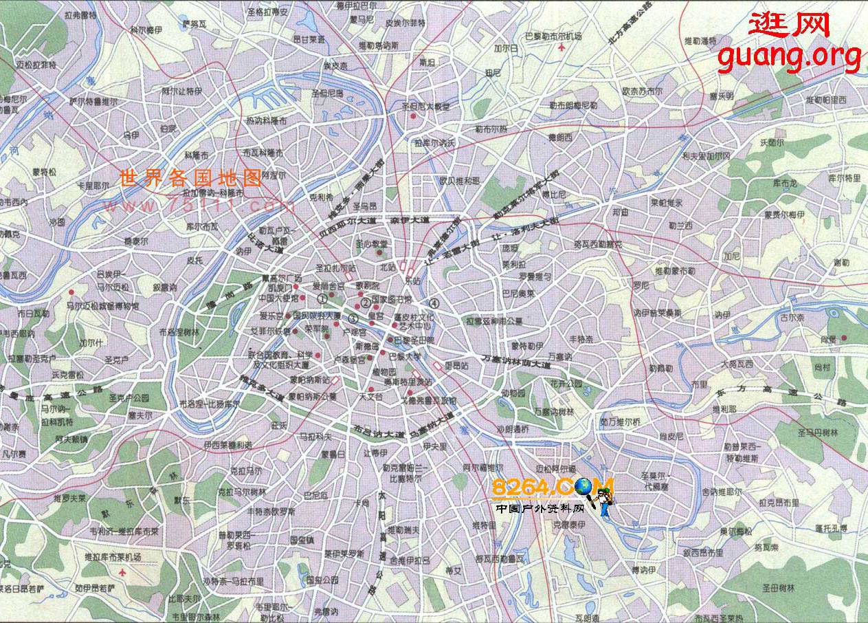 法国巴黎市区图