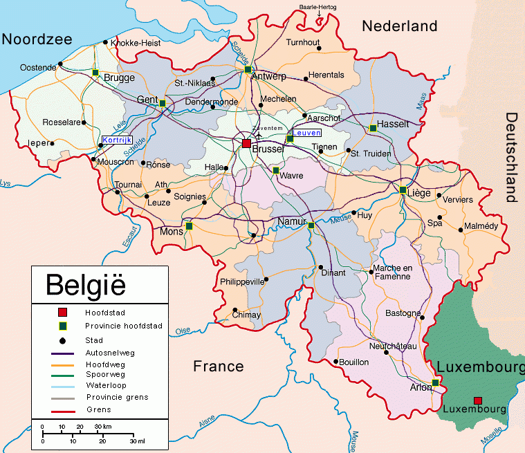 比利时鲁汶鲁地图