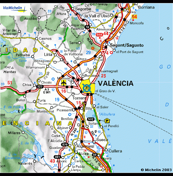 西班牙-瓦伦西亚地图,西班牙地图高清中文版
