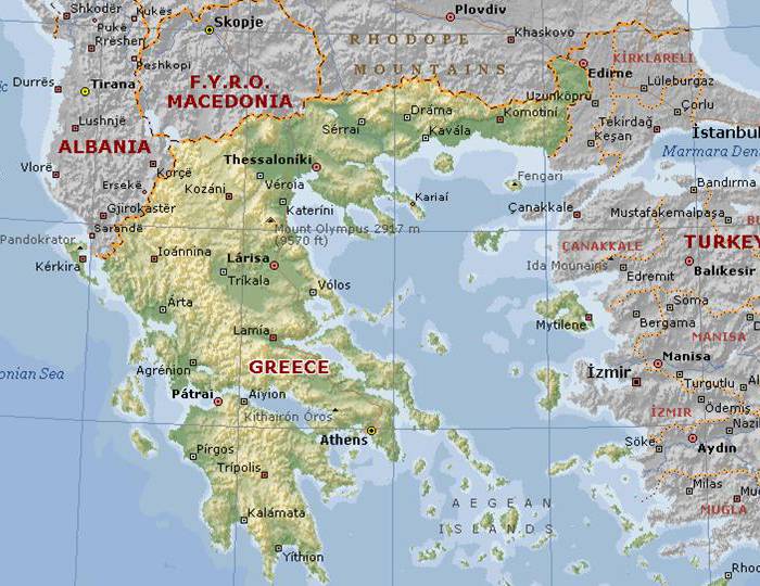 希腊地图,希腊地图高清中文版
