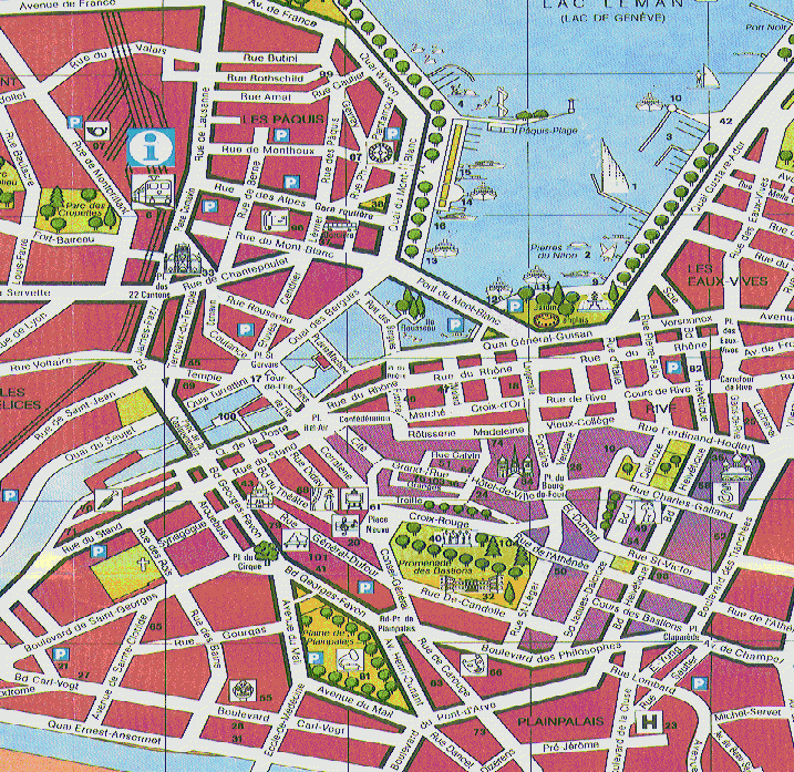 瑞士-日內瓦地图