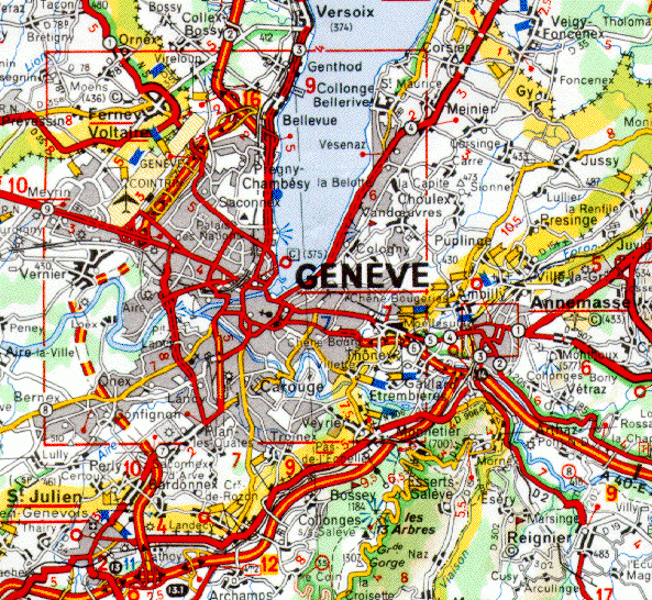 瑞士-日內瓦地图,瑞士地图高清中文版