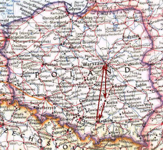 波兰-克拉科夫地图,波兰地图高清中文版