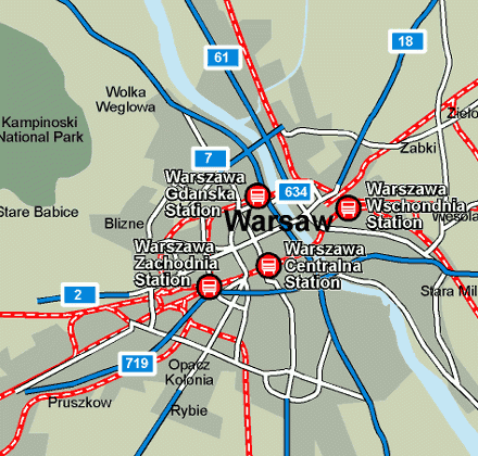 波兰-华沙地图,波兰地图高清中文版