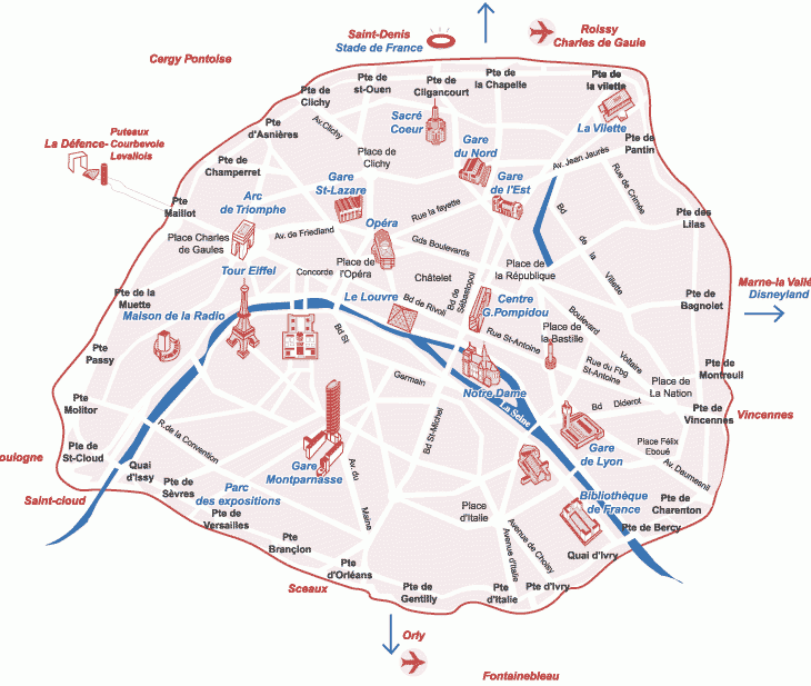 法国-巴黎地图