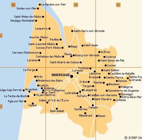 法国-波尔多地图