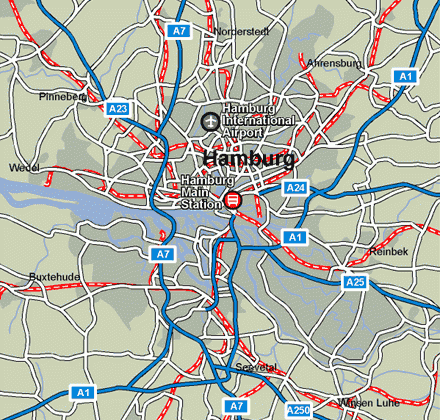 德国-汉堡地图,德国地图高清中文版
