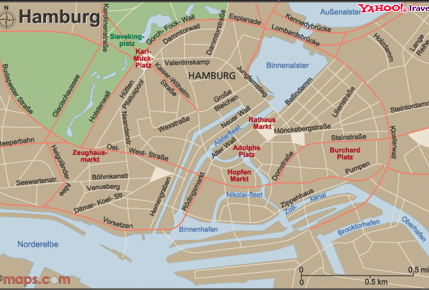 德国-汉堡地图,德国地图高清中文版