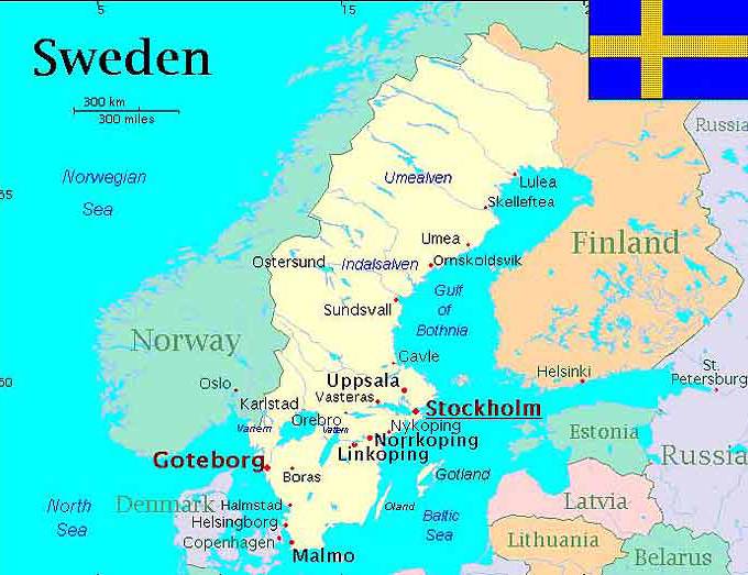 瑞典地图