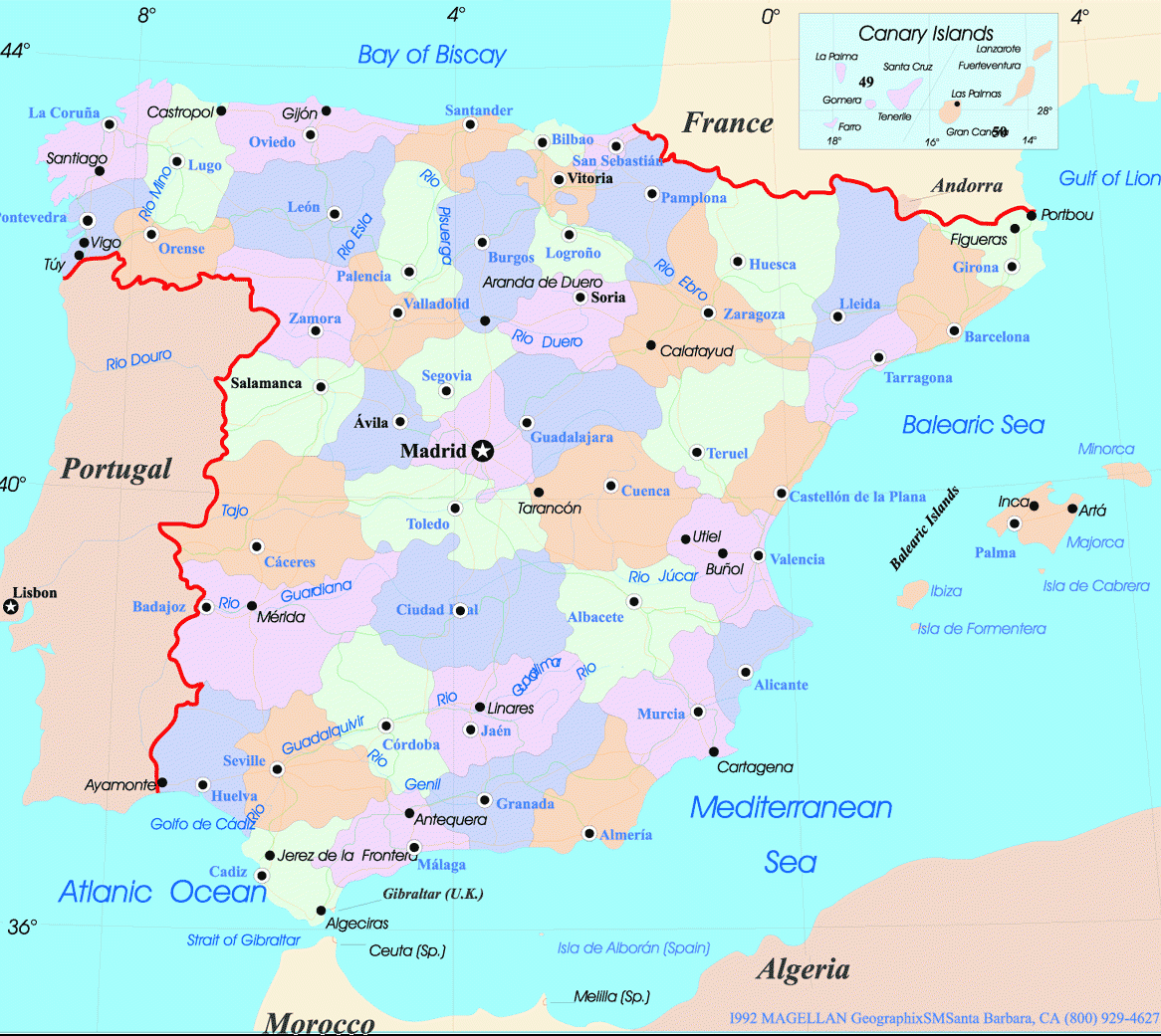 西班牙地图