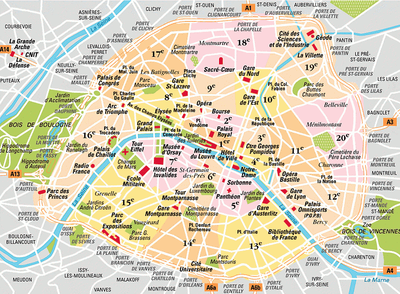 法国巴黎地图