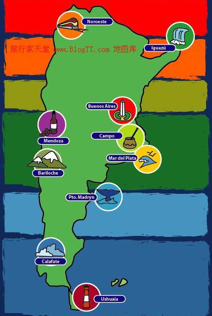 阿根廷简要map地图