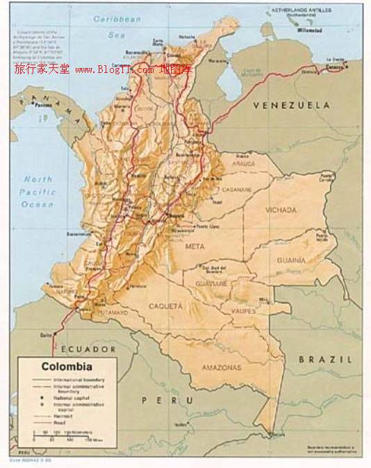 哥伦比亚地图,哥伦比亚地图高清中文版