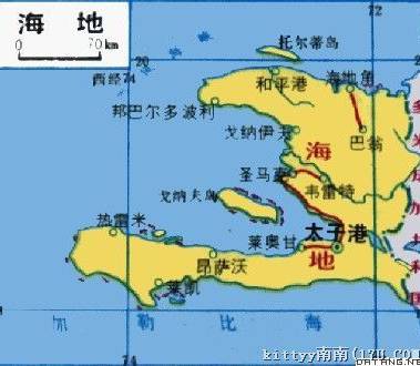 海地地理位置示意图,海地地图高清中文版