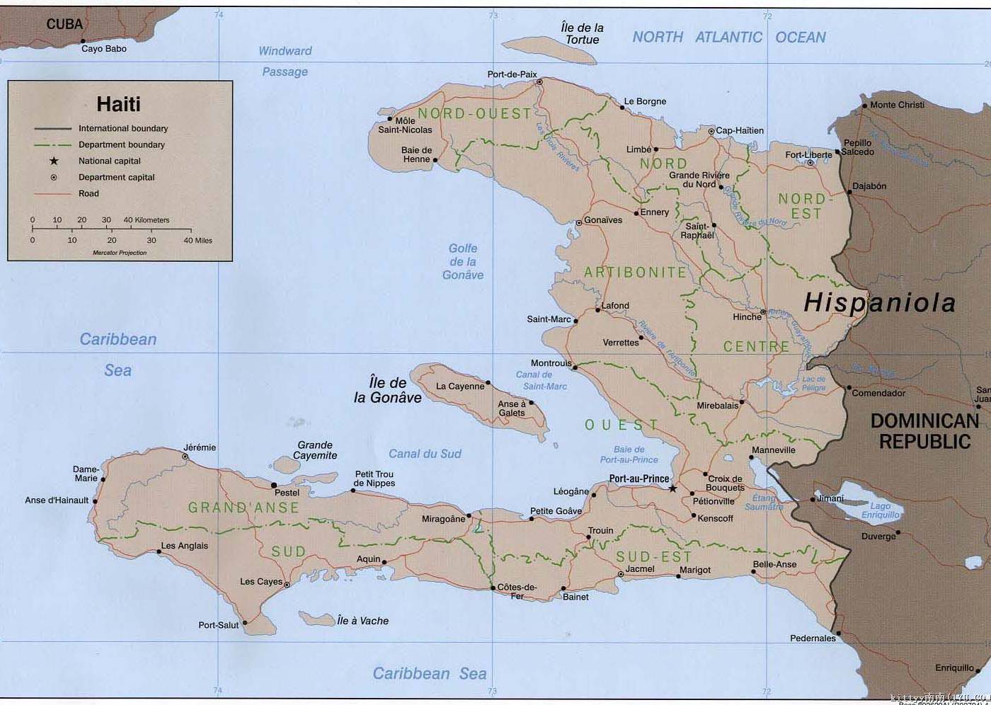 海地行政地图