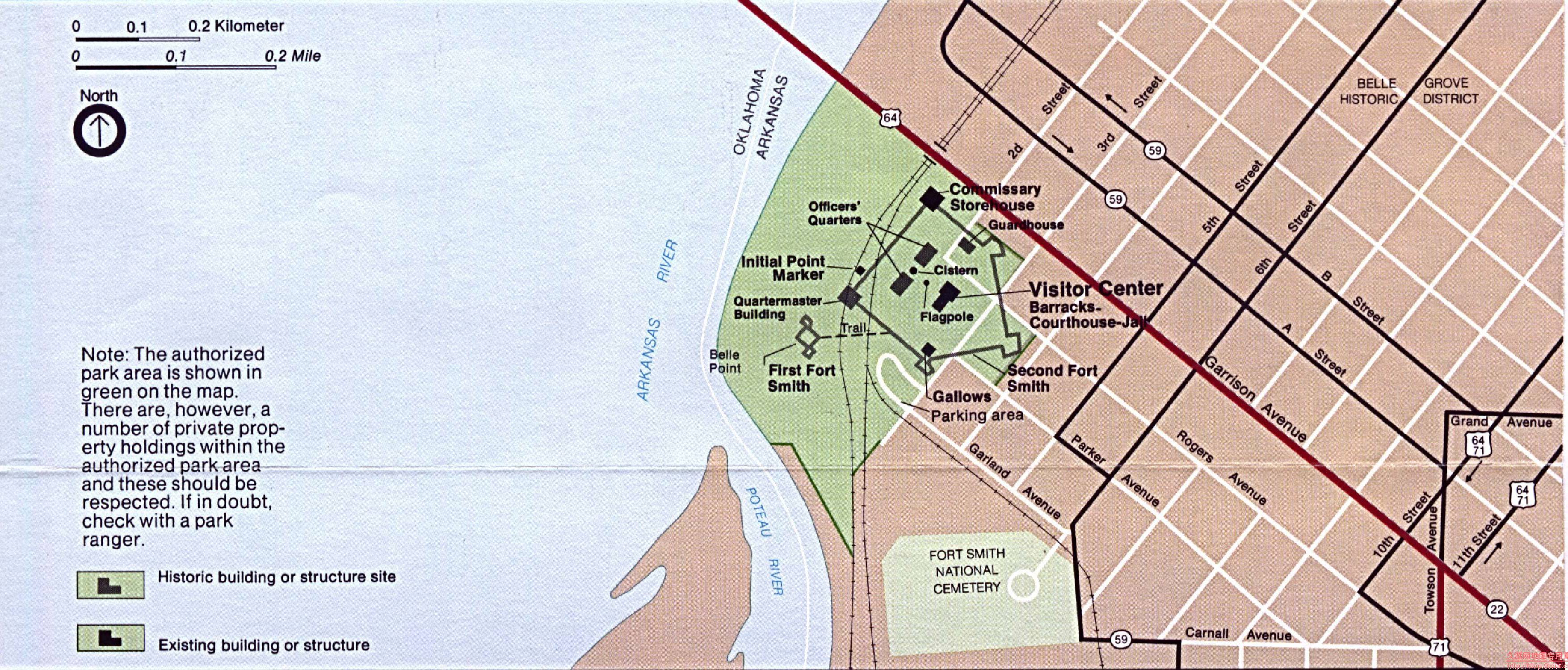 美国Arkansas州Port Smith地图,美国地图高清中文版