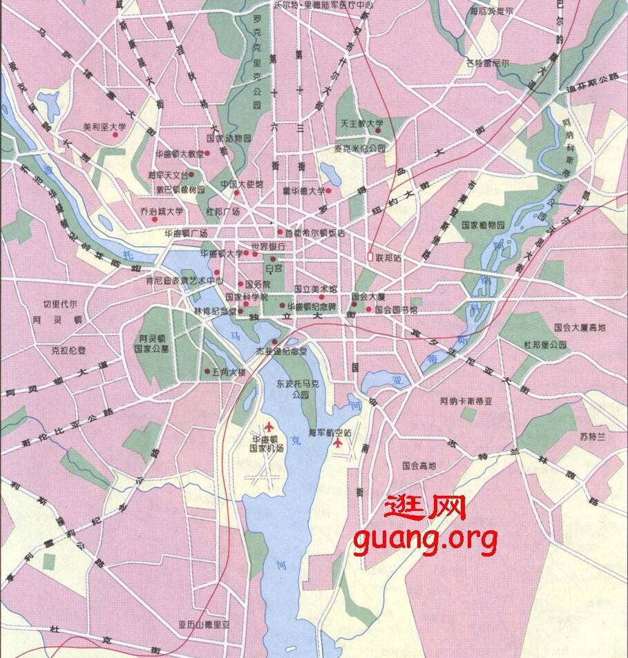 美国华盛顿交通地图