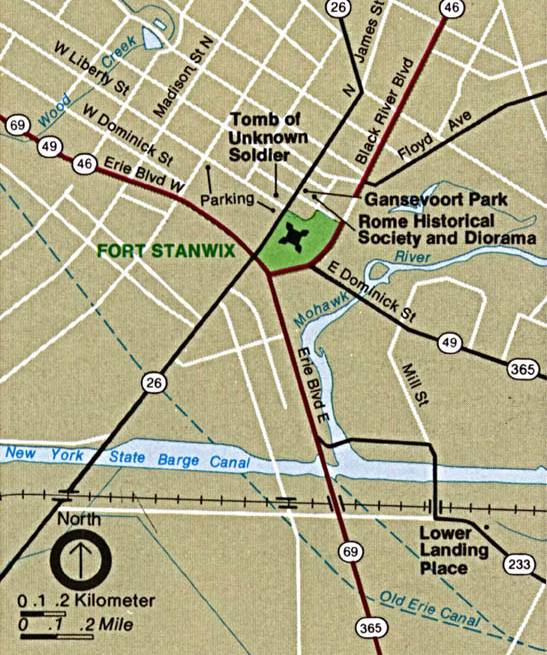 纽约-FortStanwixNationalMonument95地图,美国地图高清中文版