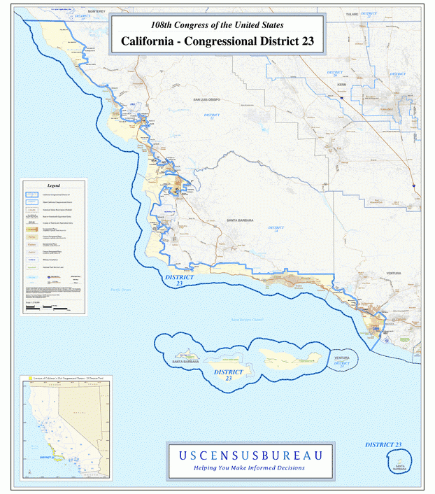 加利福尼亚州行政区划图