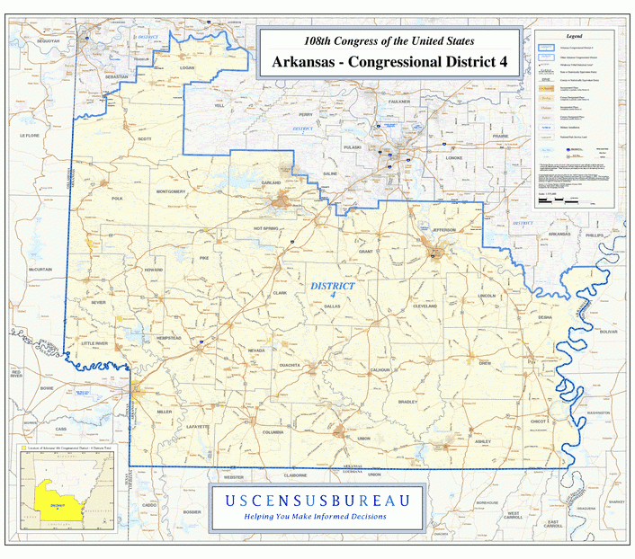 阿肯色州行政区划图