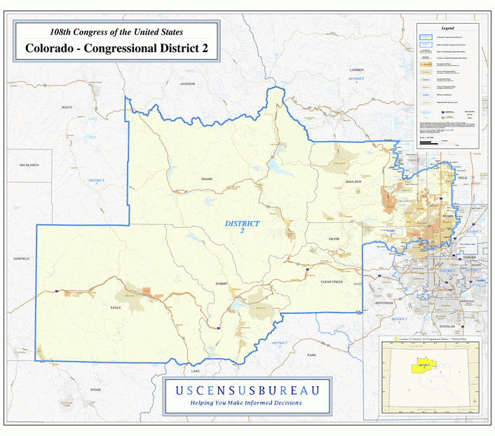 科罗拉多州行政区划图
