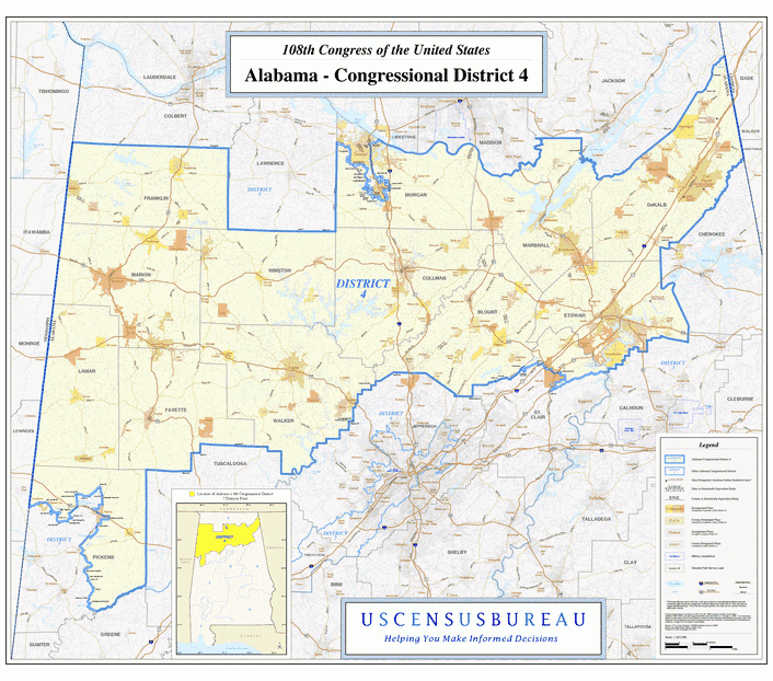 阿拉巴马州 Alabama行政区划图,美国地图高清中文版
