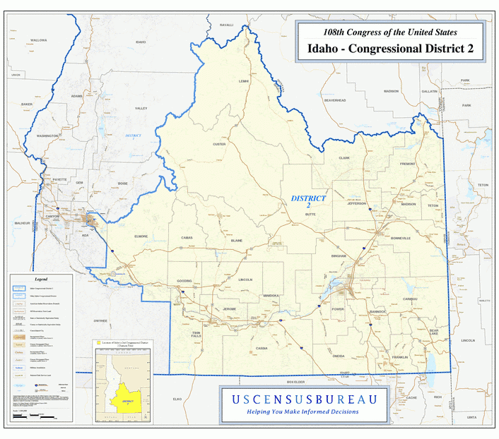 爱达荷州地图