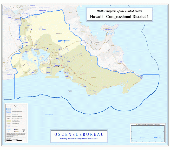 夏威夷行政区划图