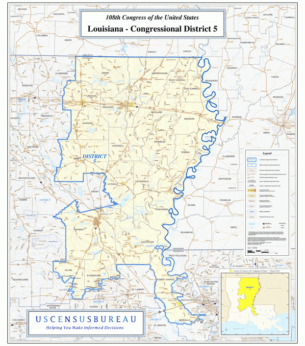 路易斯安那州行政区划图
