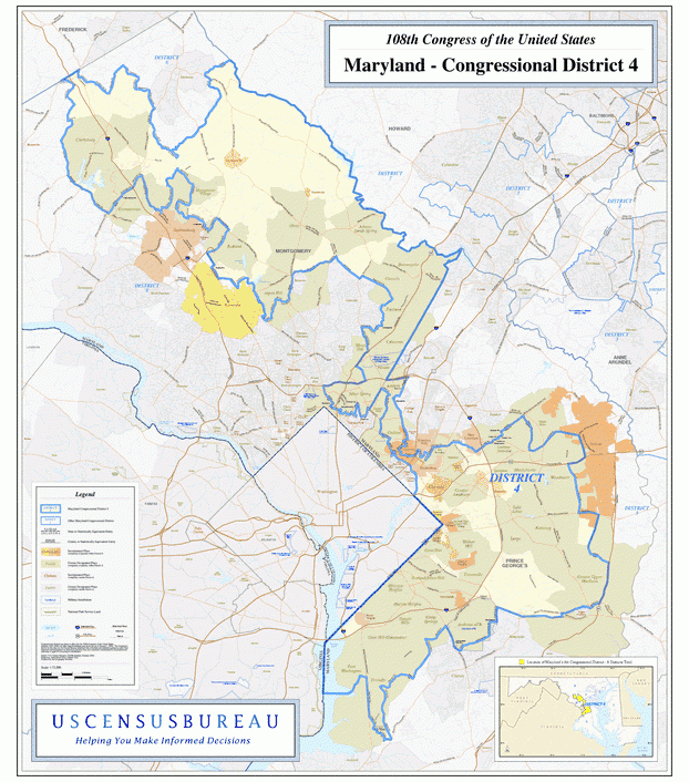 马里兰州行政区划图