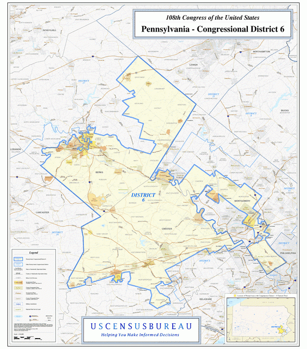 宾夕法尼亚州行政区划图