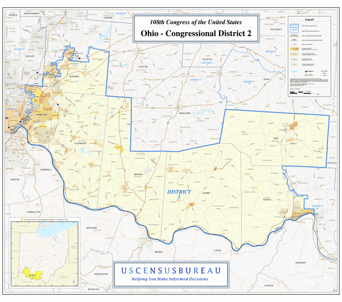 俄亥俄州行政区划图