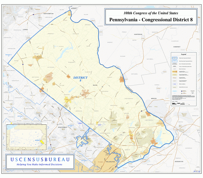 宾夕法尼亚州行政区划图