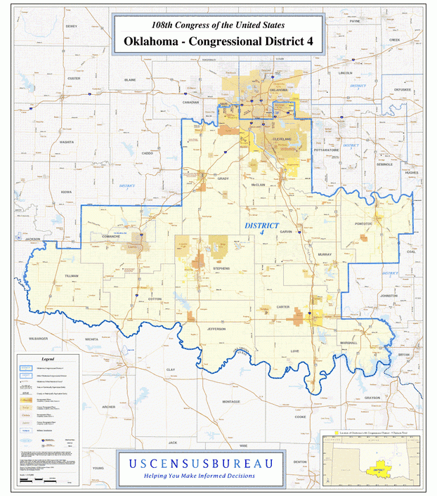 俄克拉荷马州(Oklahoma)行政区划图,美国地图高清中文版