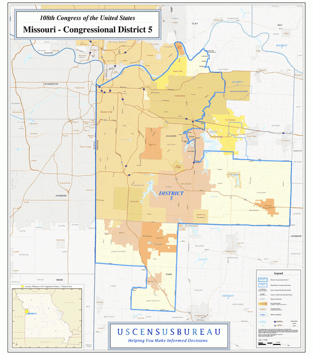 密苏里州(Missouri)行政区划图