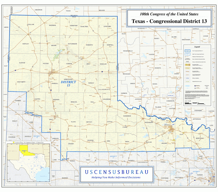 德克萨斯州(Texas)行政区划图