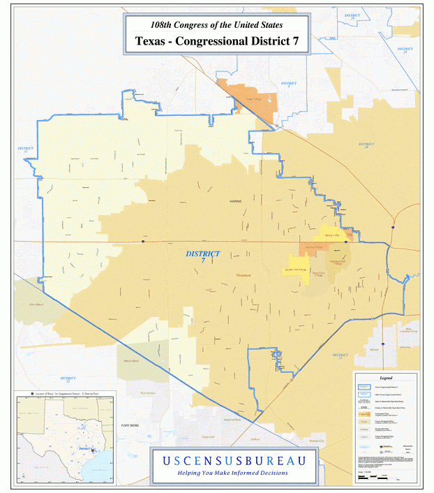 德克萨斯州(Texas)行政区划图