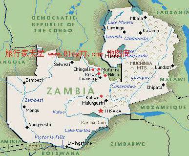 赞比亚地图,赞比亚地图高清中文版