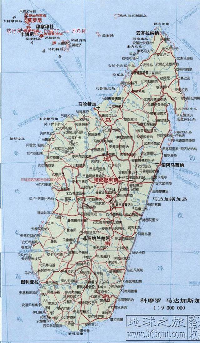 马达加斯加地图,马达加斯加地图高清中文版