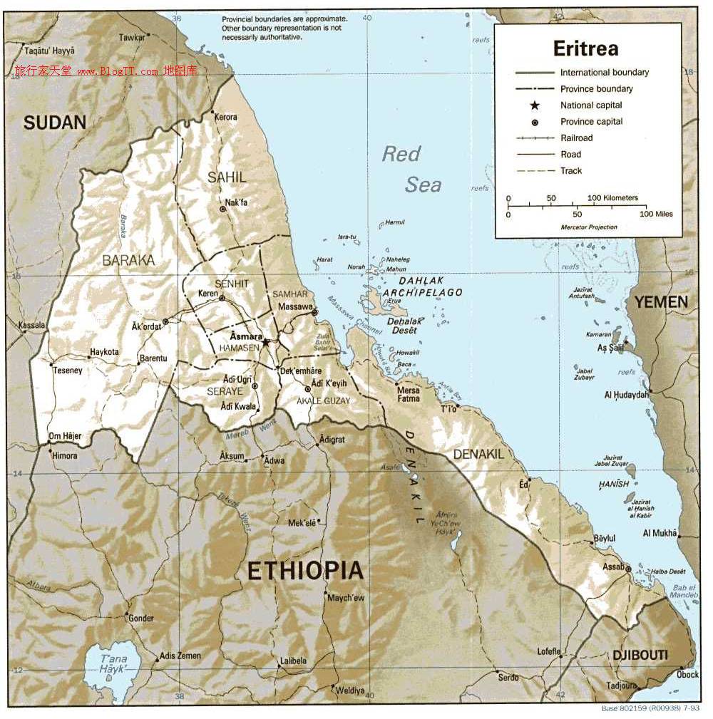 厄立特里亚地图